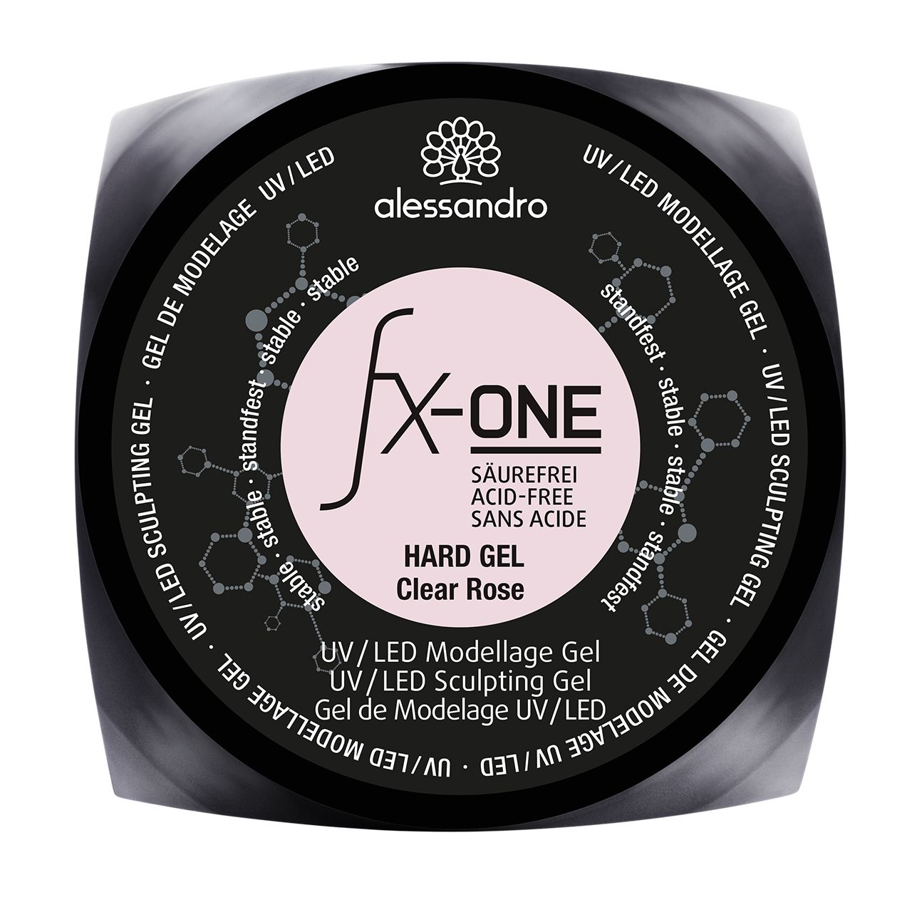 ŻEL FX-ONE HARDGEL CLEAR ROSE 50G