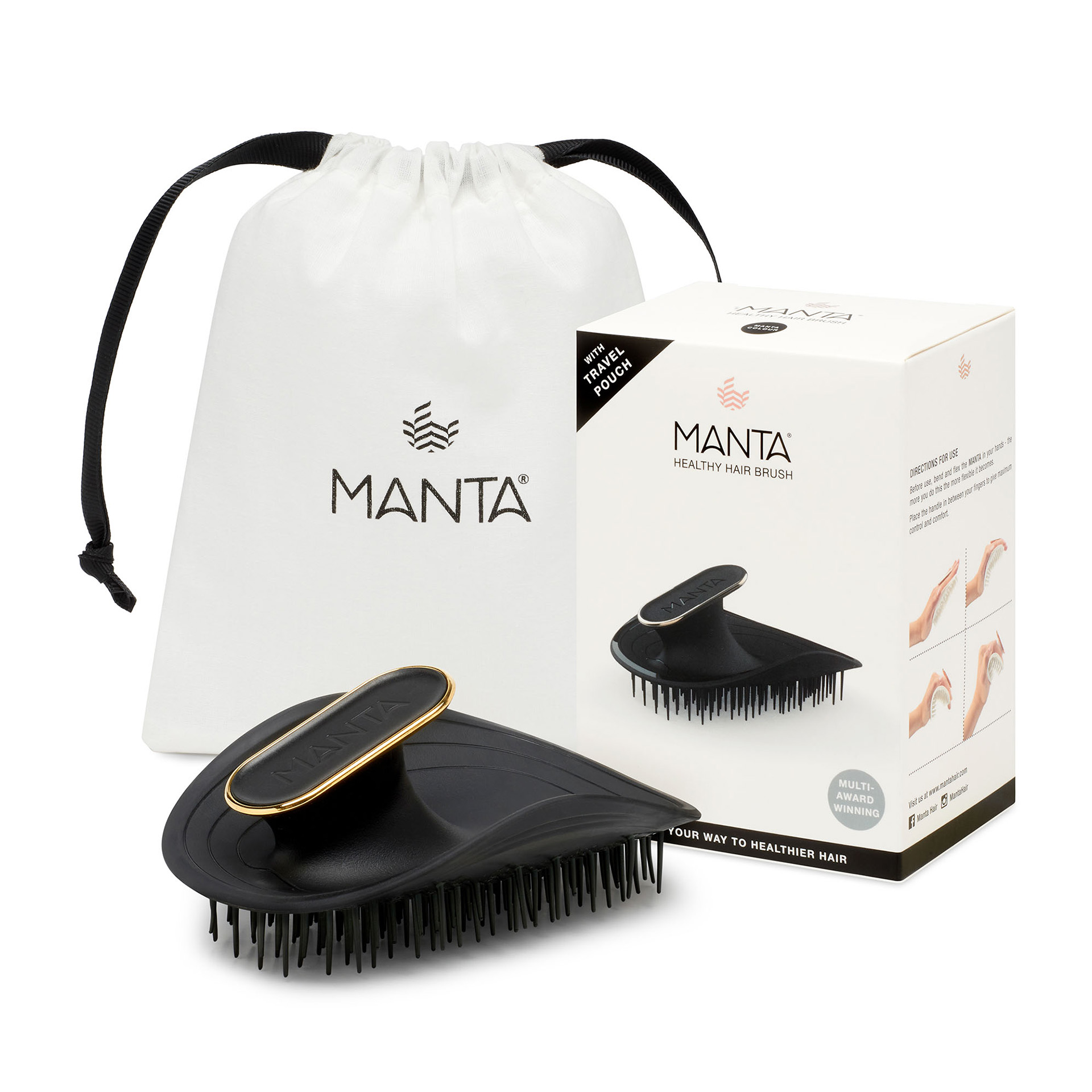 Manta® Orginal Czarna szczotka do włosów