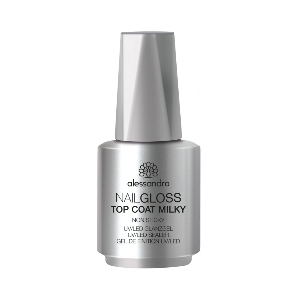 Top ultra nabłyszczający Nail Gloss top Coat Milky 10ml